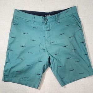 Rugby University Teal and Navy Stretch Shorts